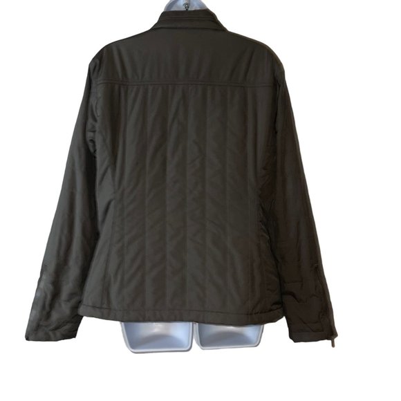 Columbia Lightweight Jacket Womens L Gray Quilted Zipper Pockets Embroidered - Picture 6 of 10